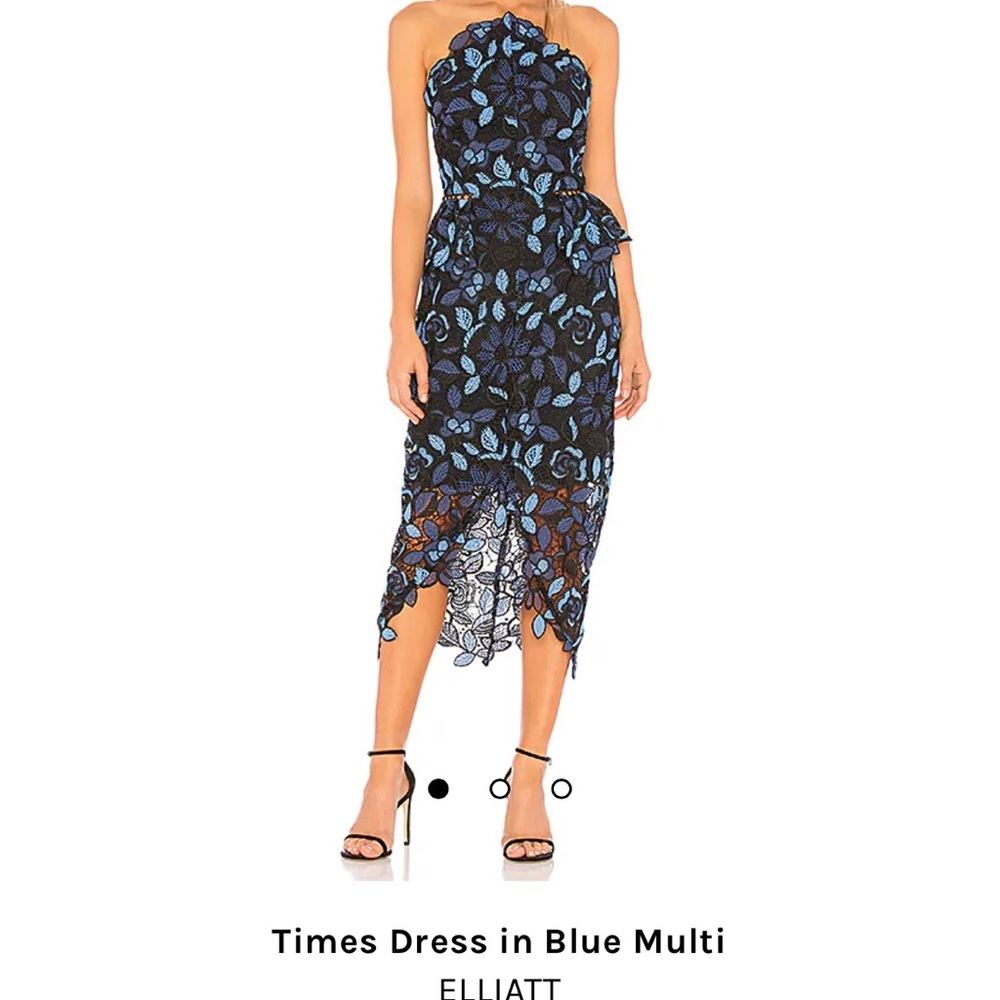 XS Revolve Elliatt Times Dress in Blue Multi EUC